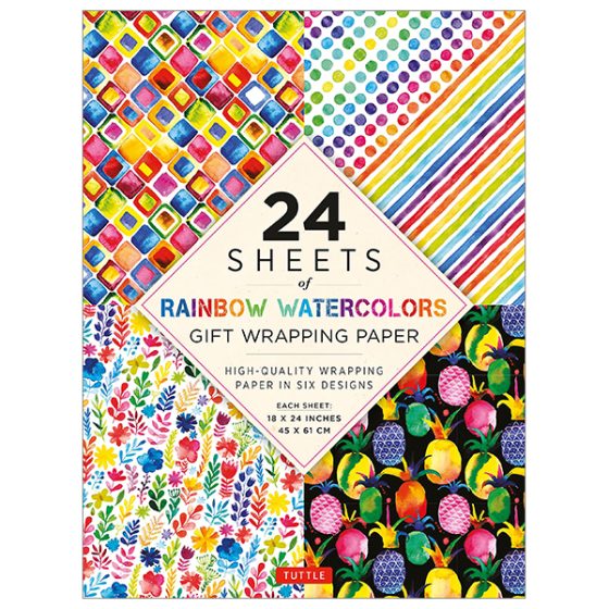 Rainbow Watercolors Gift Wrapping Paper - 24 Sheets: 18 x 24" (45 x 61 cm) Wrapping Paper PDF